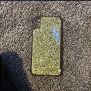 gold glitter iPhone XS Max phone case